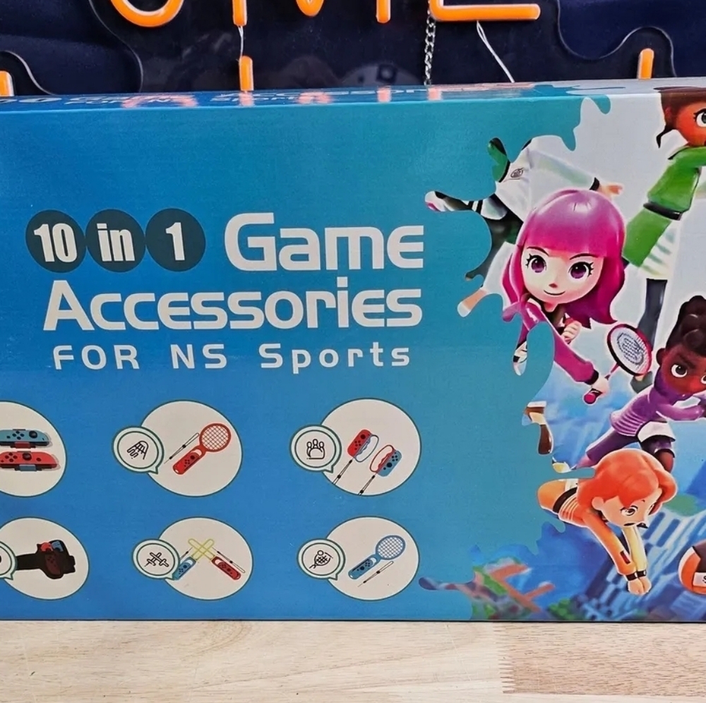 LIplay 10 in 1 Game Accessories for NS Sports - Multicolor New In Box